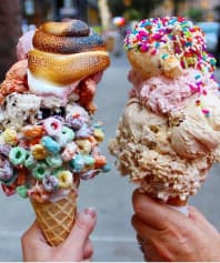 ice-cream in hands